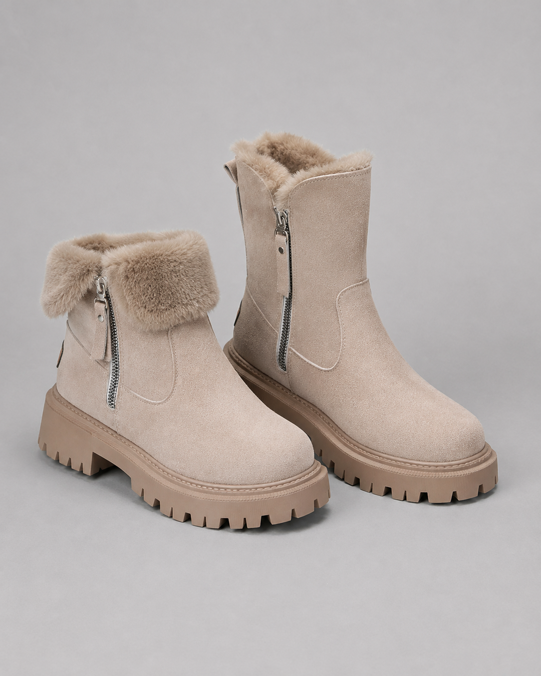Bottines Doublées avec Zip Latéral