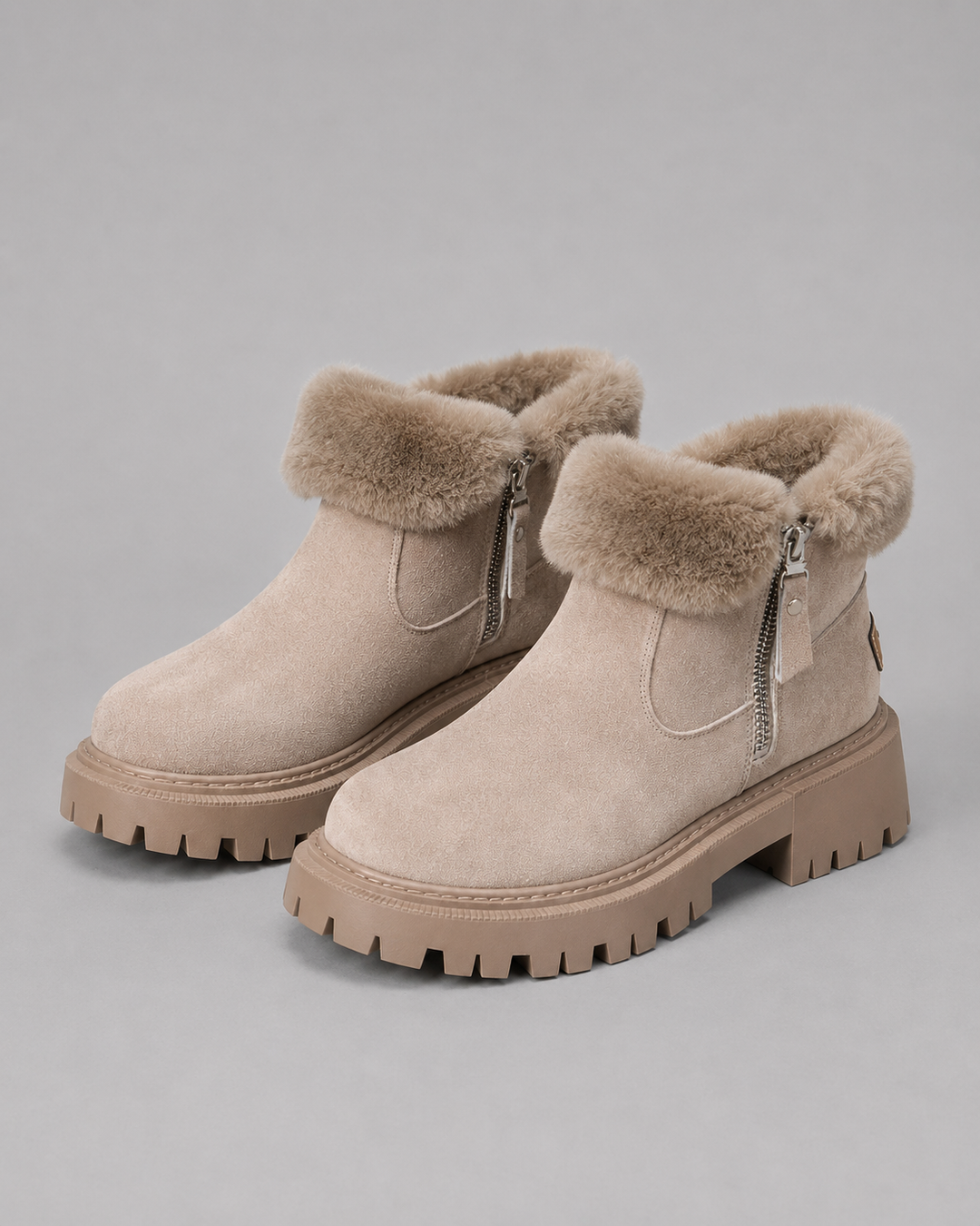 Bottines Doublées avec Zip Latéral