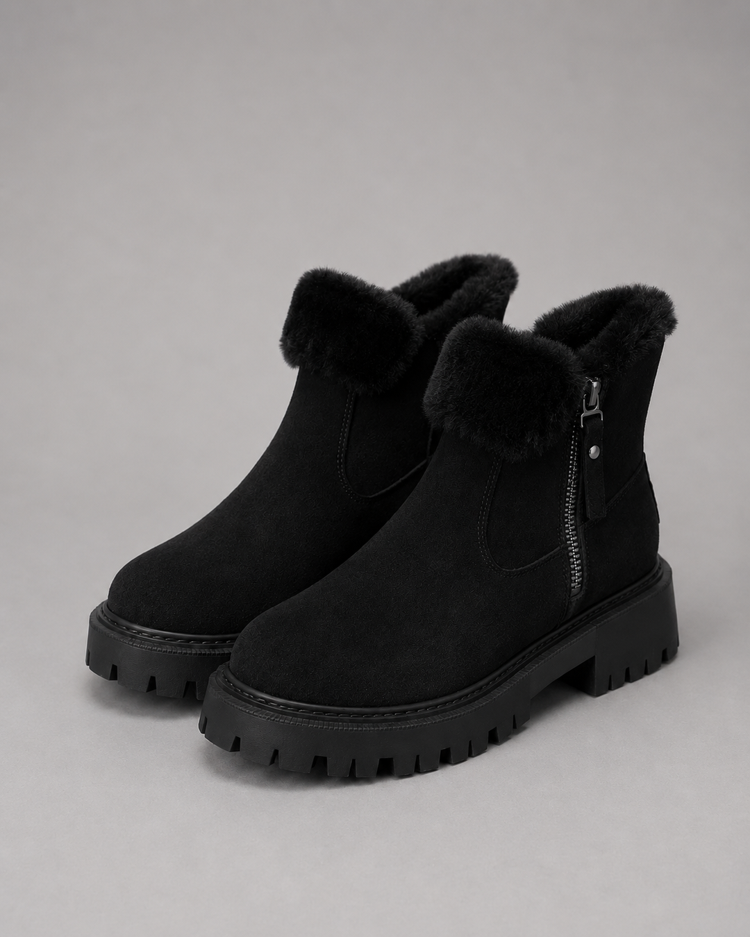 Bottines Doublées avec Zip Latéral