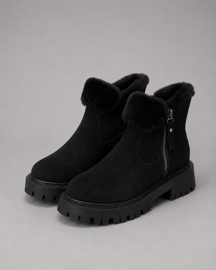 Bottines Doublées avec Zip Latéral
