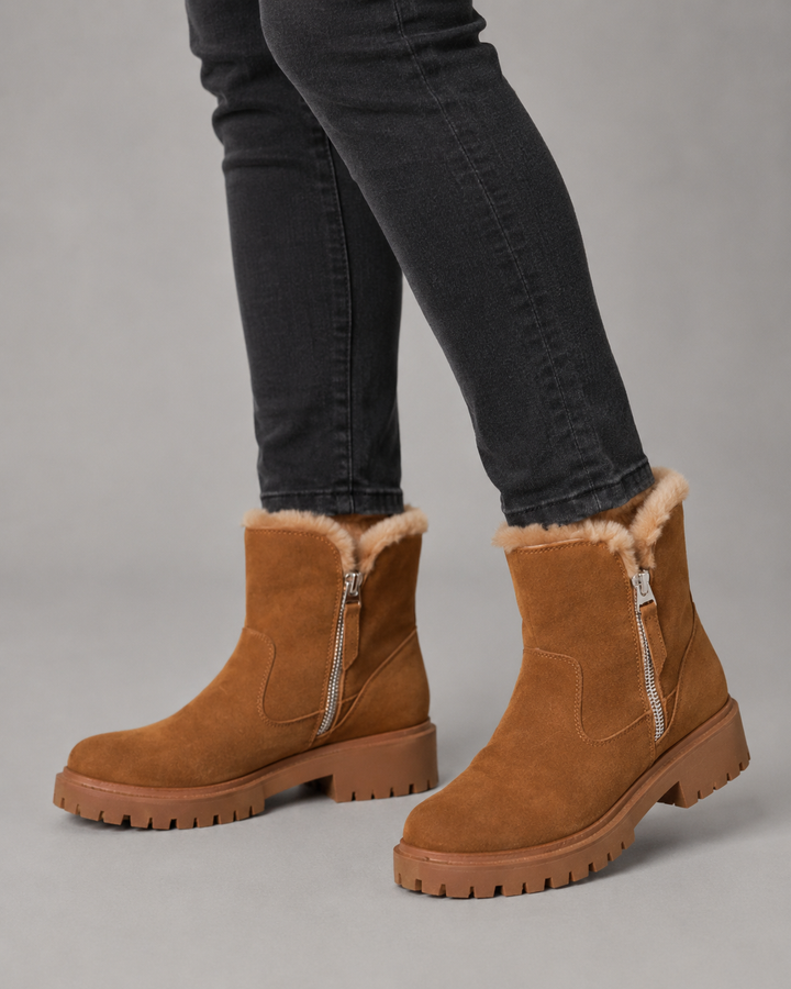 Bottines Doublées avec Zip Latéral