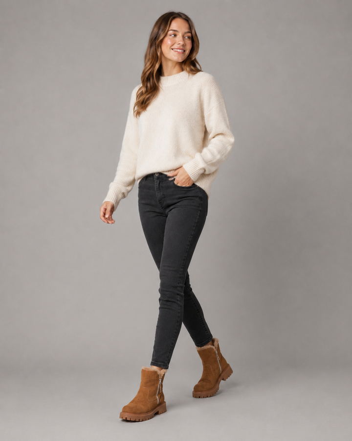 Bottines Doublées avec Zip Latéral