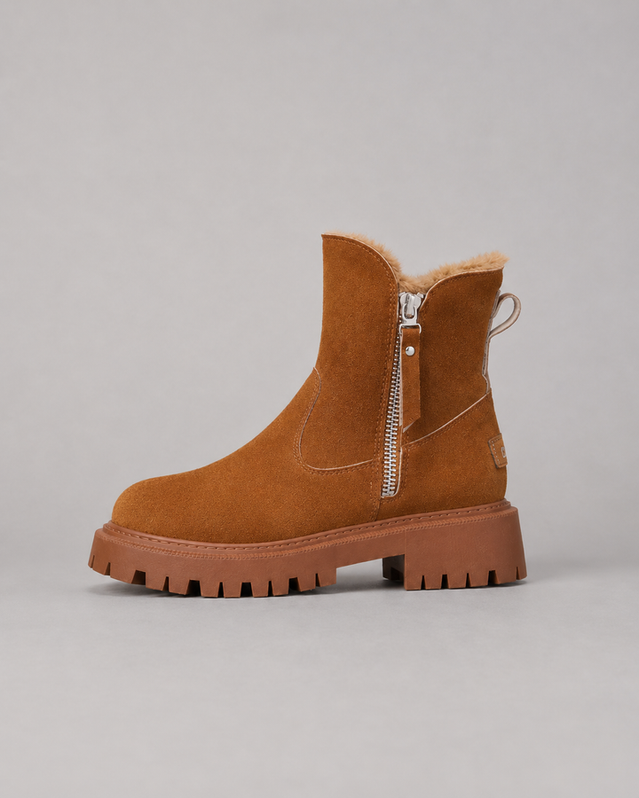 Bottines Doublées avec Zip Latéral