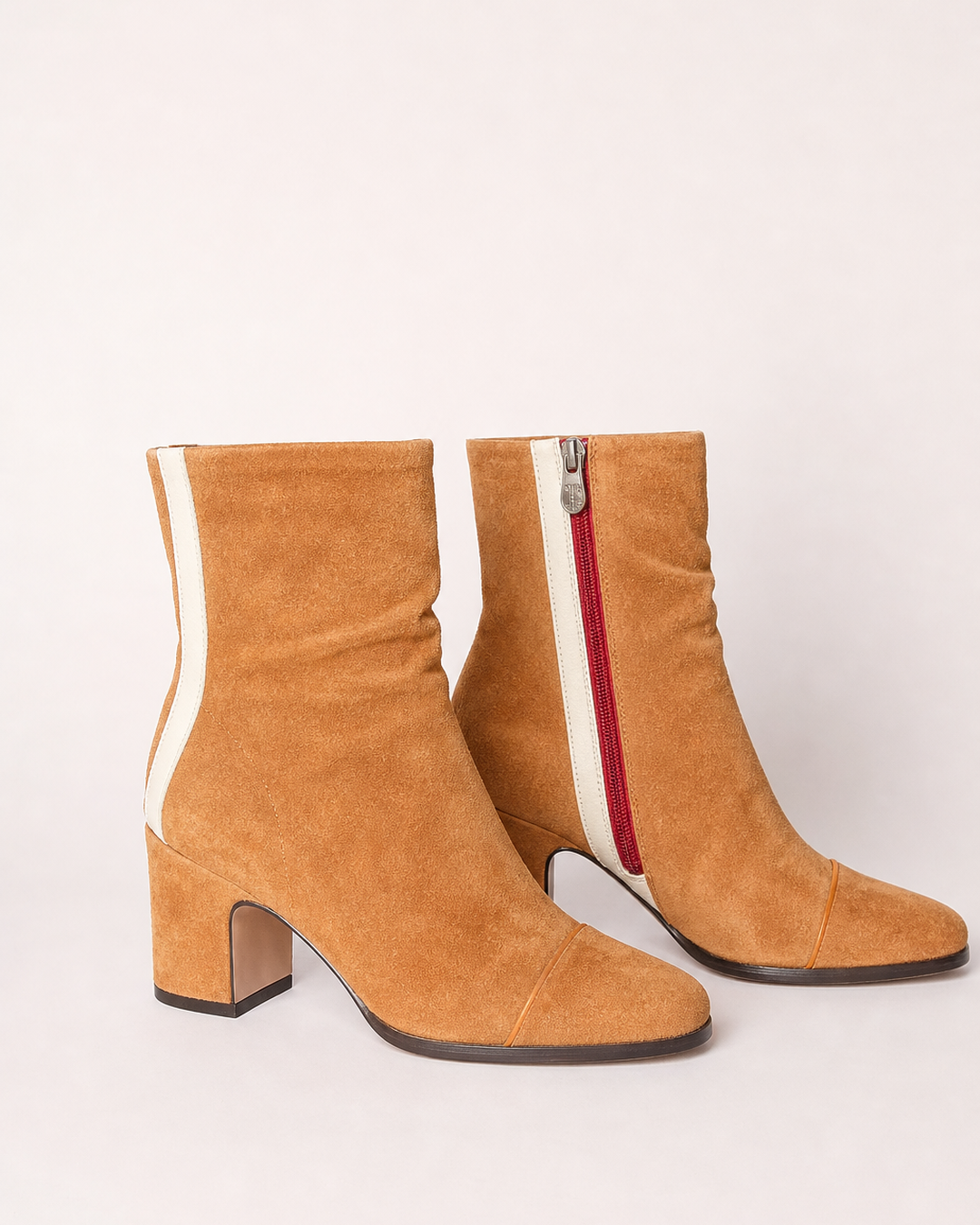 Bottines Élégantes à Talon Bloc – Tan