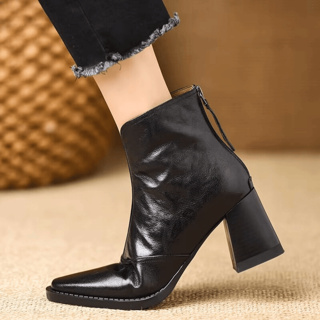 Bottines Minimalistes à Bout Carré