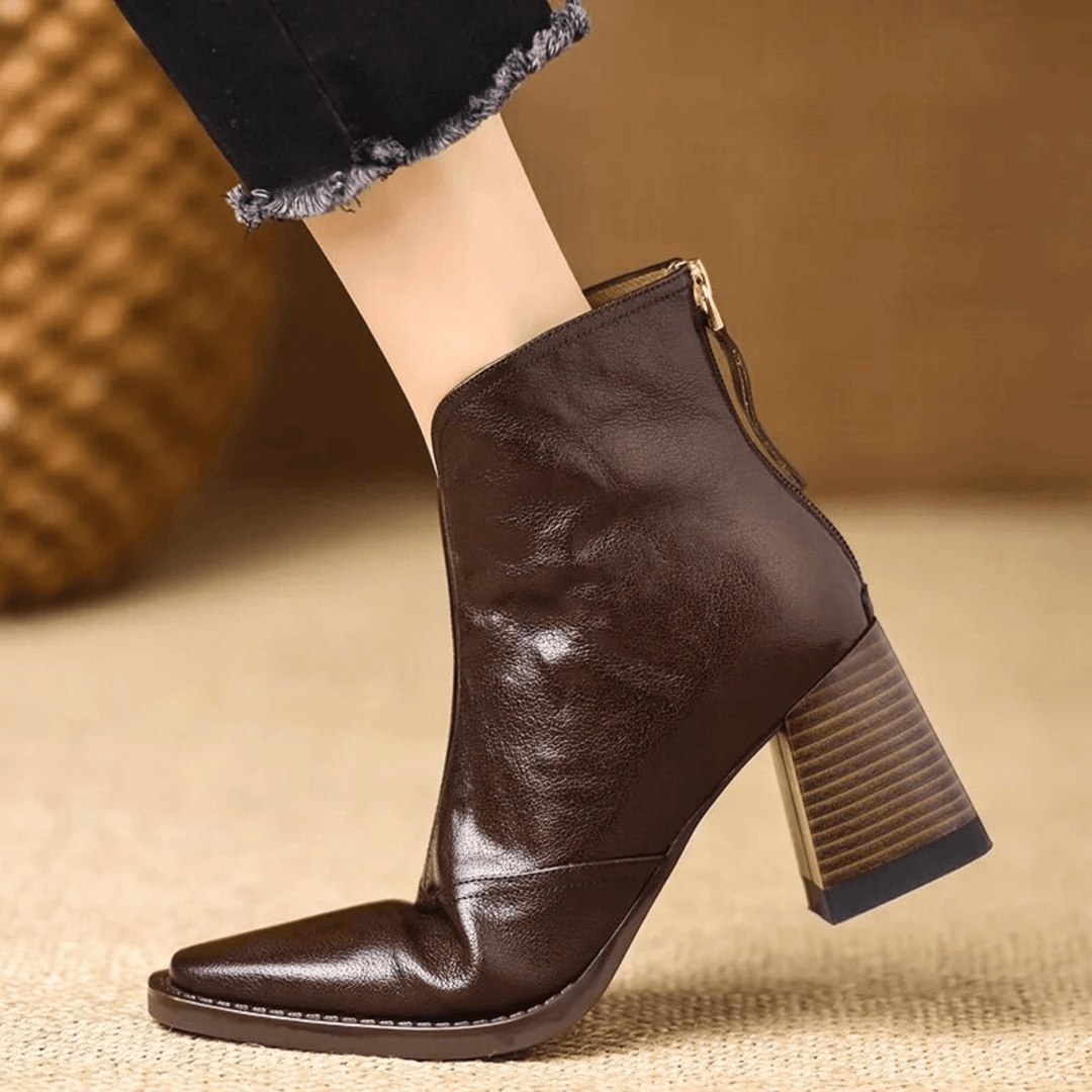Bottines Minimalistes à Bout Carré