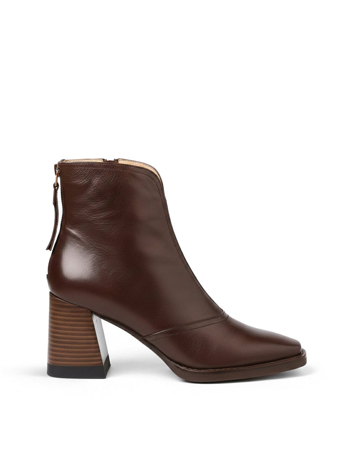 Bottines Minimalistes à Bout Carré