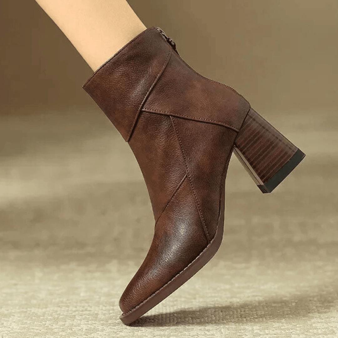 Bottines Modernes à Talon Sculpté