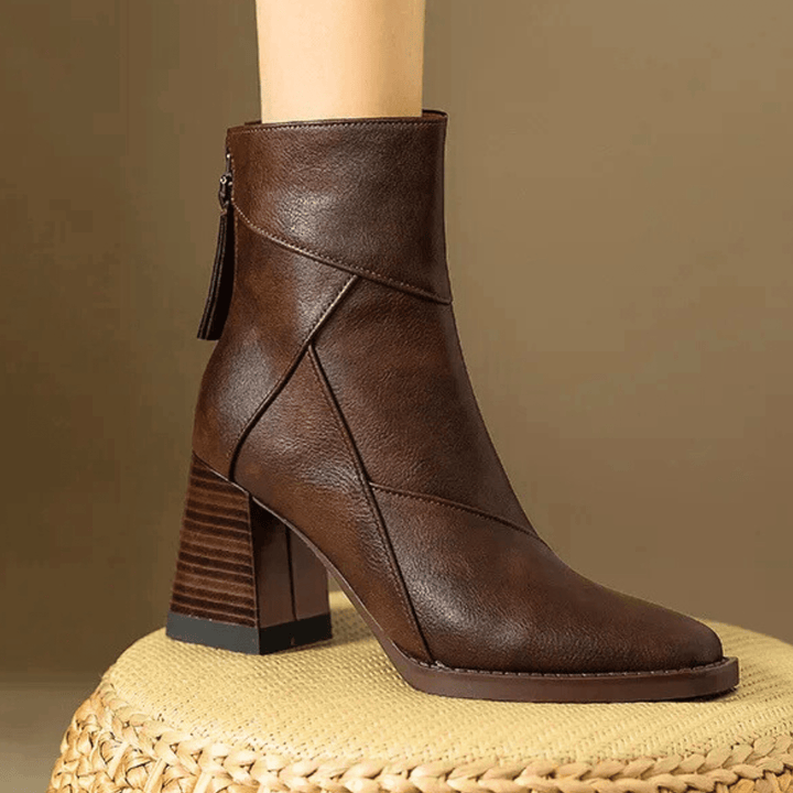 Bottines Modernes à Talon Sculpté