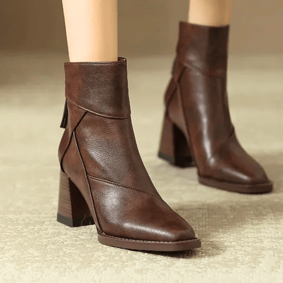 Bottines Modernes à Talon Sculpté