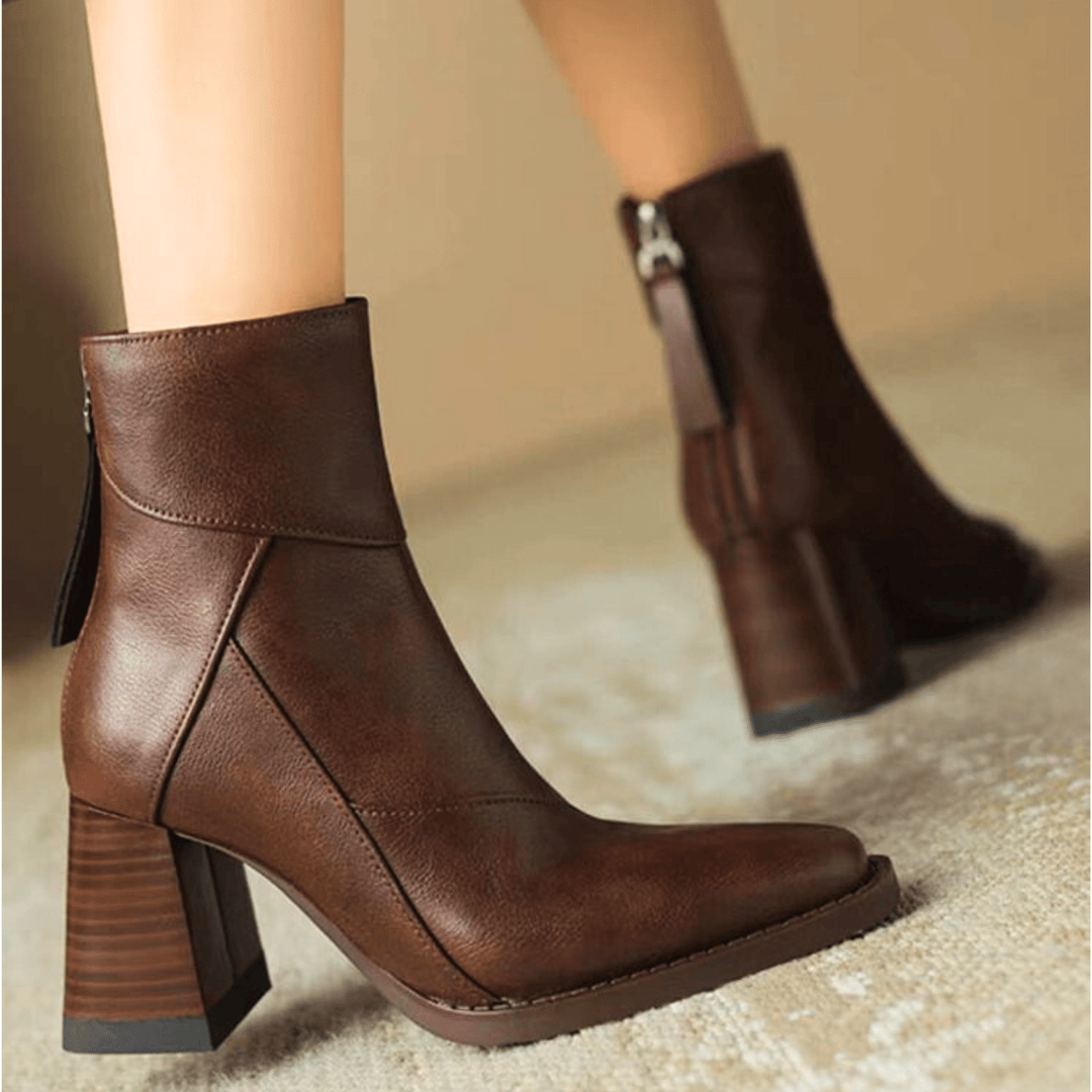 Bottines Modernes à Talon Sculpté