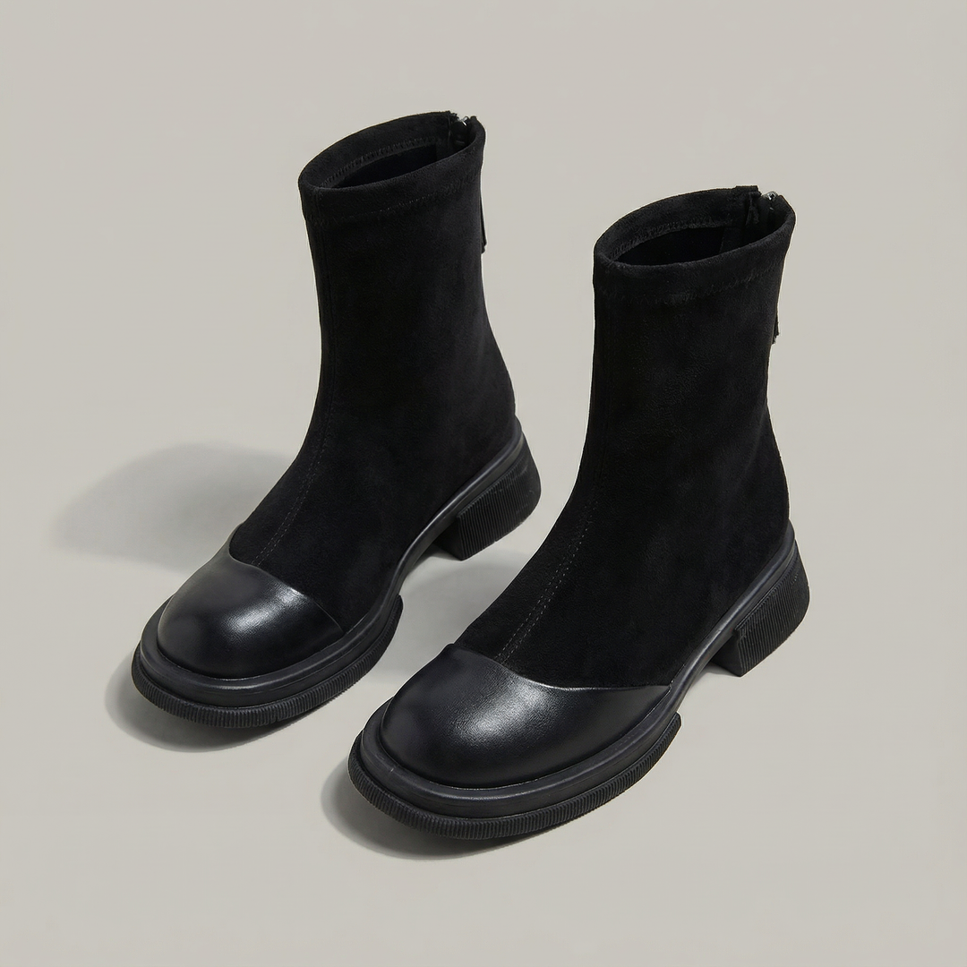 Bottines Modernes à Tige Ajustée – Noir