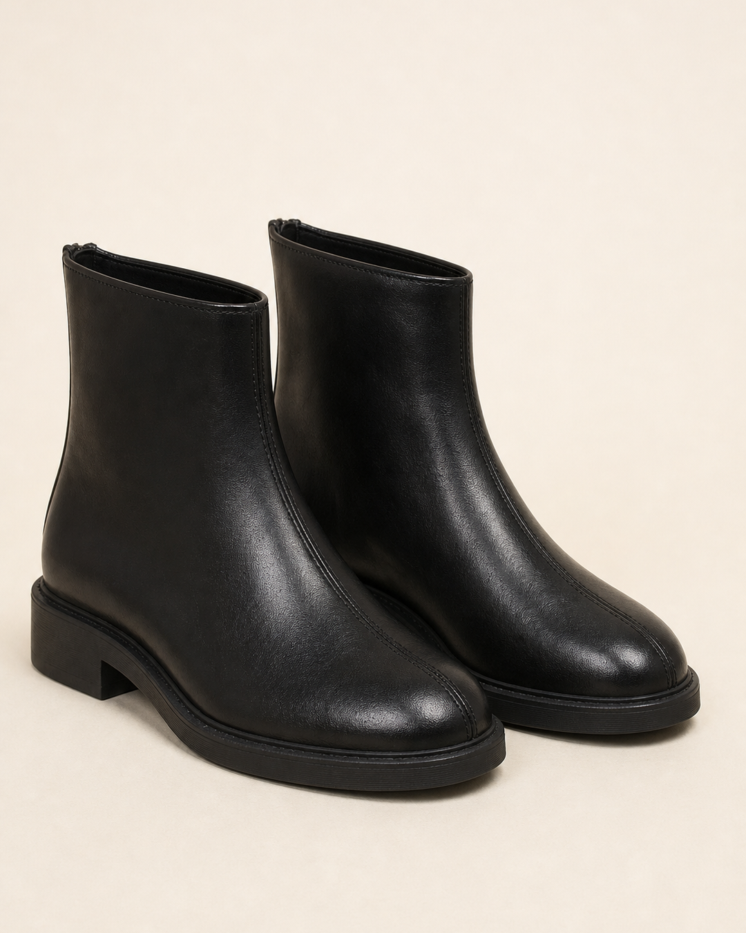 Bottines Modernes à Zip Arrière