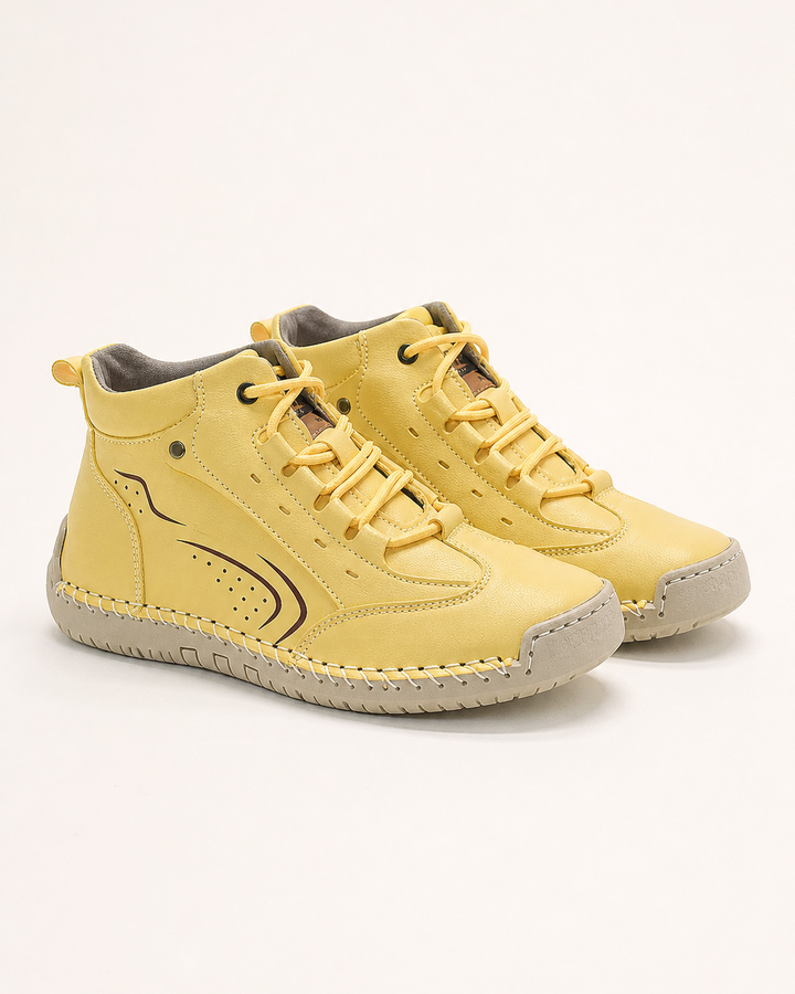 Bottines Plates et Confortables – Jaune