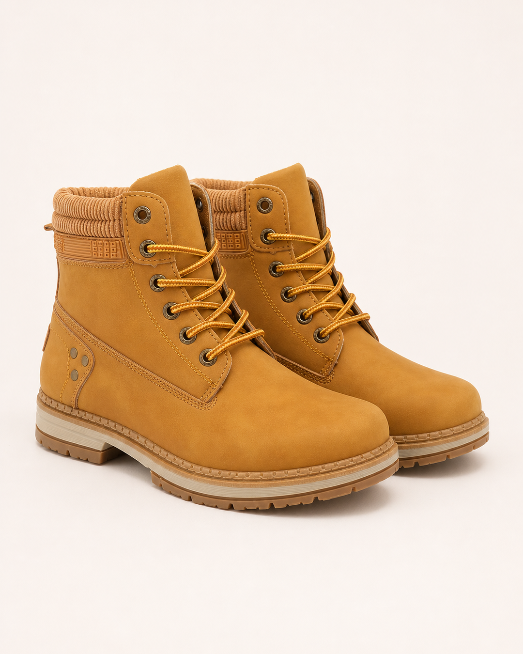 Bottines Urbaines à Col Rembourré – Camel