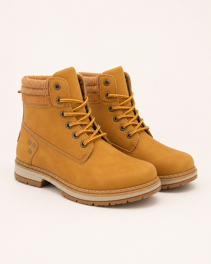 Bottines Urbaines à Col Rembourré – Camel