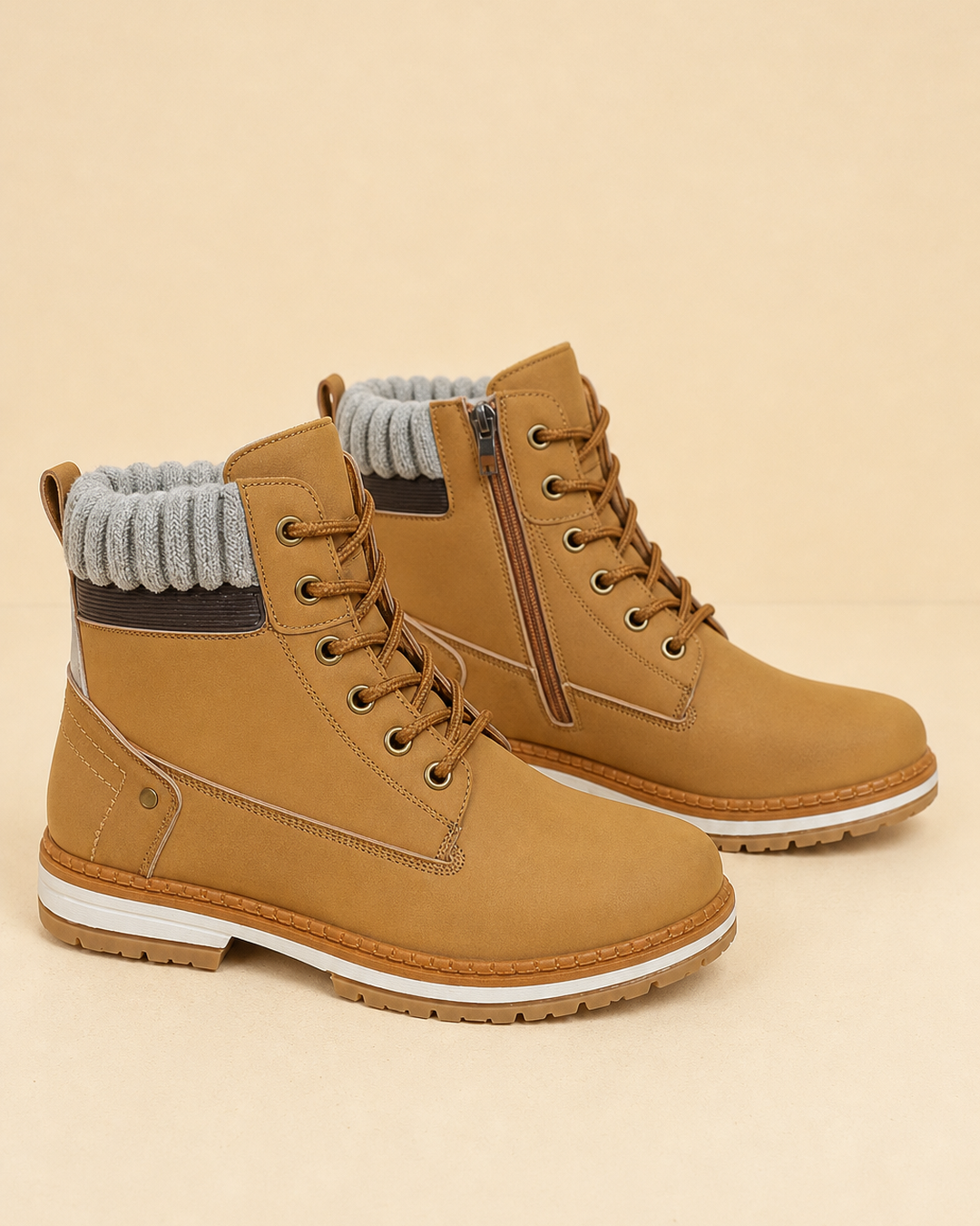 Bottines Urbaines à Col Rembourré – Jaune