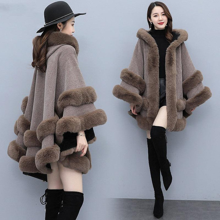 Cape en Fausse Fourrure | Coupe Ample | Élégante et Luxueuse
