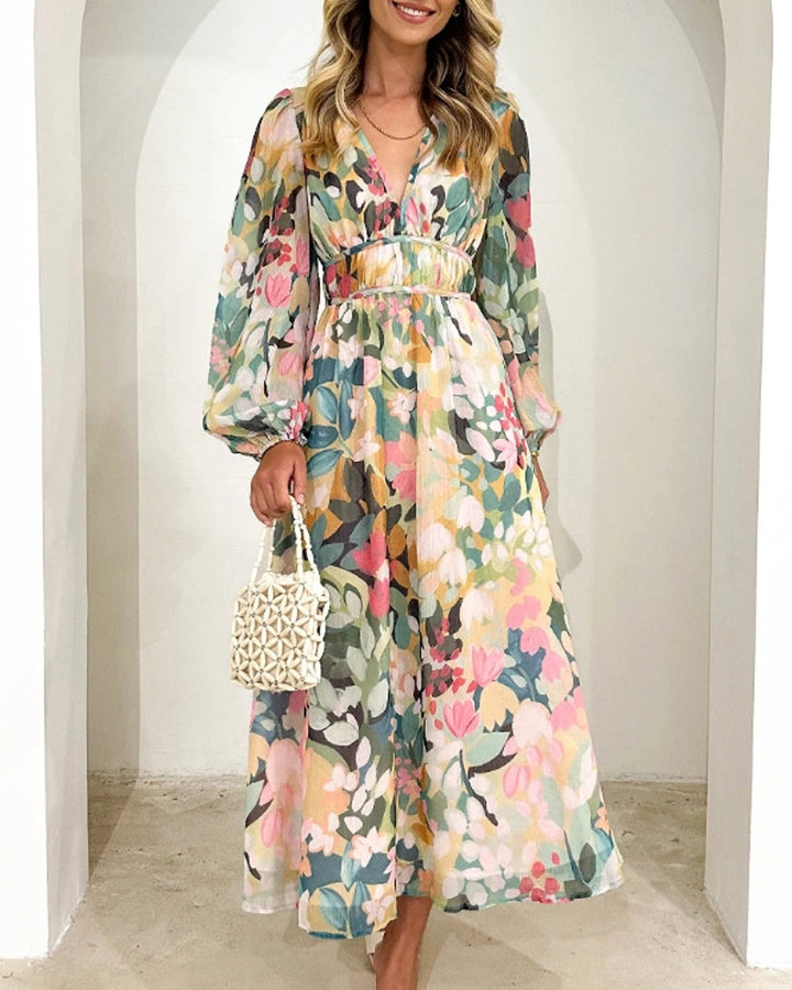 Robe Midi Fleurie Nysa – Style Bohème & Coupe Fluide
