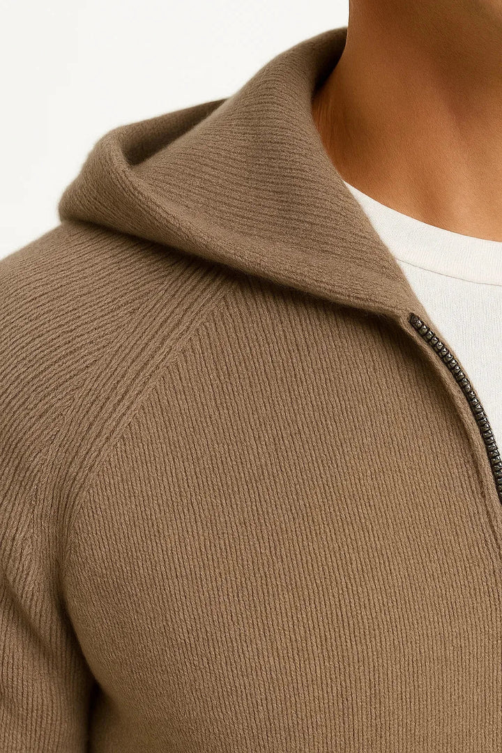 Cardigan Homme Zippé à Capuche