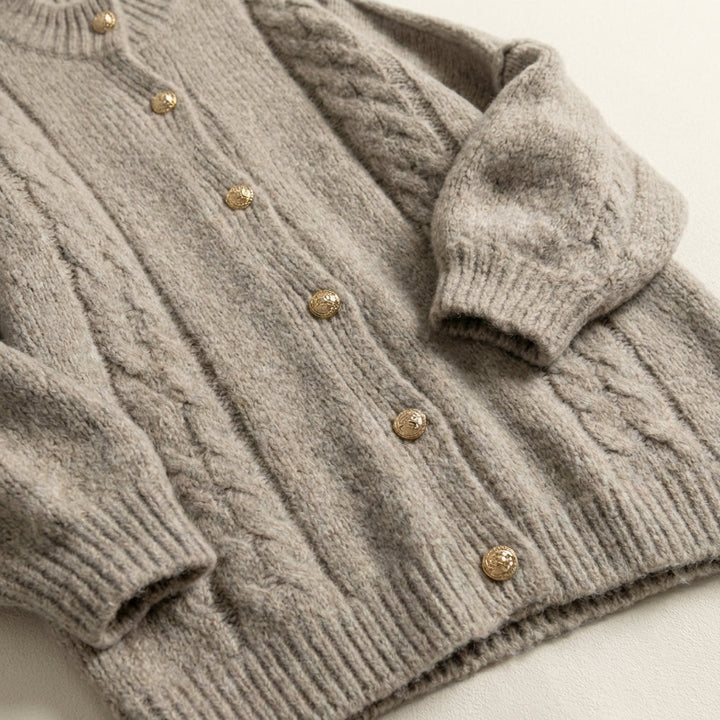 Cardigan oversize à col montant