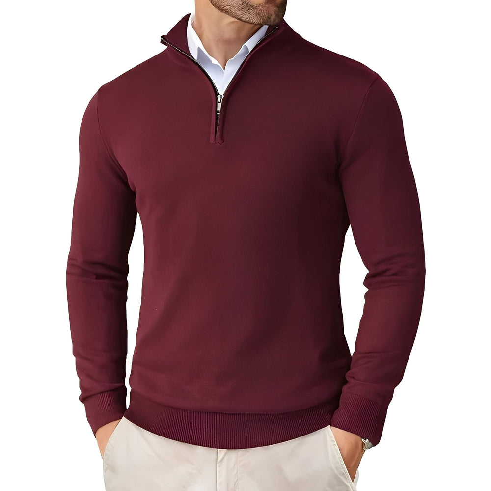 Cardigan Polyvalent à Col Zippé – Rouge
