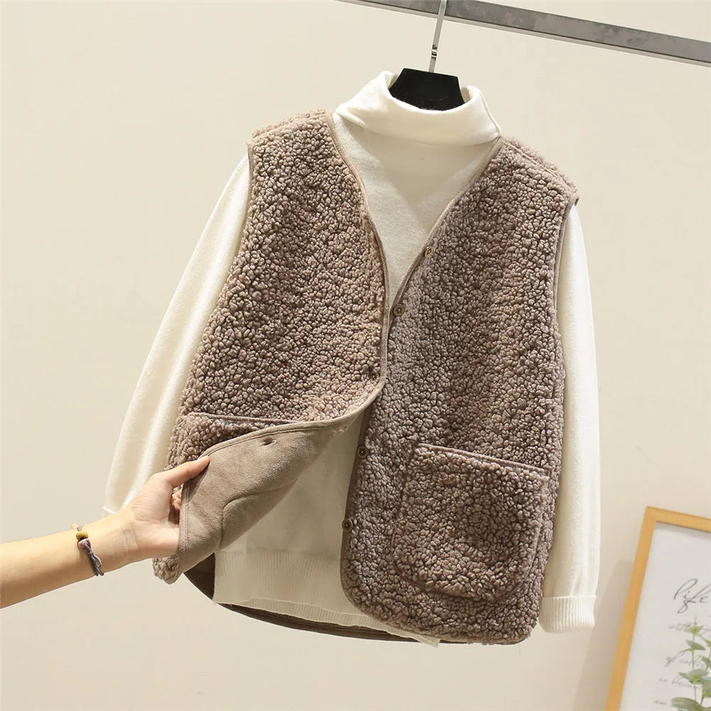 Cardigan sans Manches Douillet – Kaki