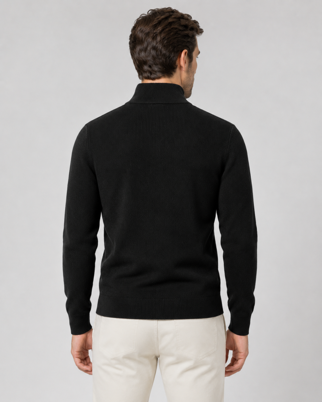 Cardigan Zippé à Col Montant