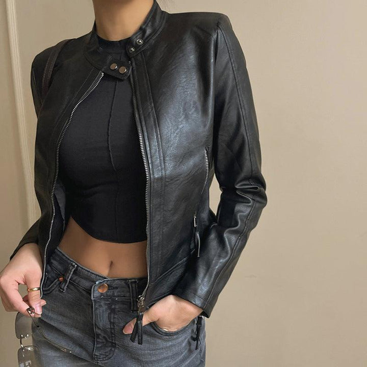 Blouson Slim en Similicuir | Similicuir | Élégance Minimaliste