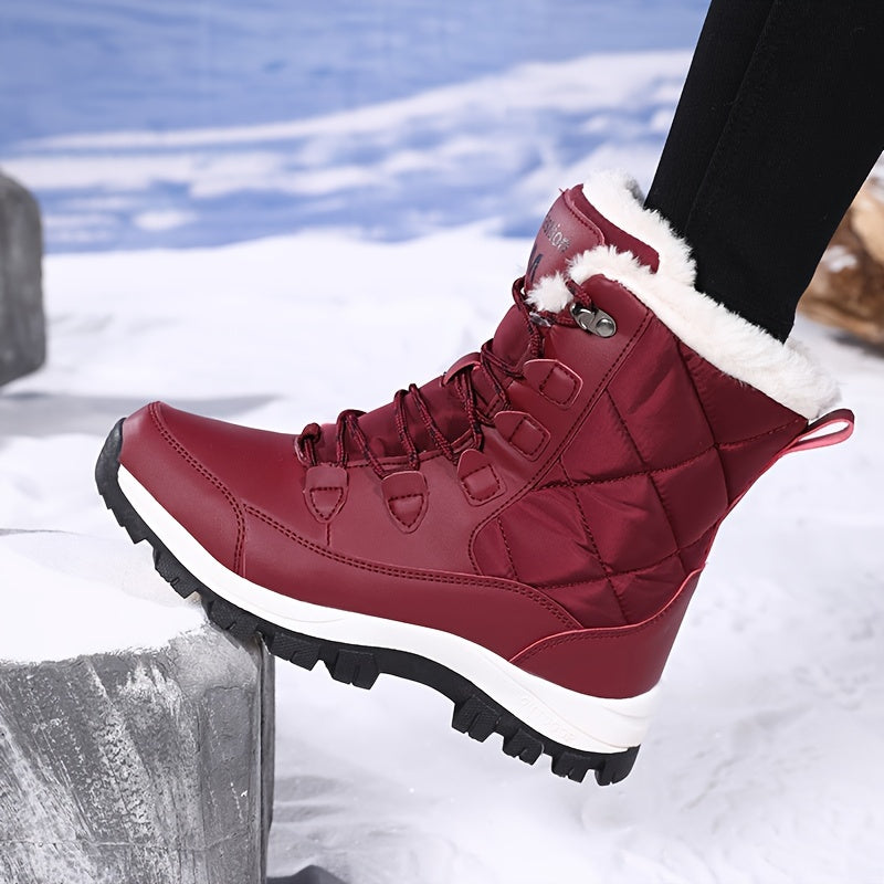 Bottines Hivernales Imperméables | Doublées en Fausse Fourrure | Adhérence et Chaleur