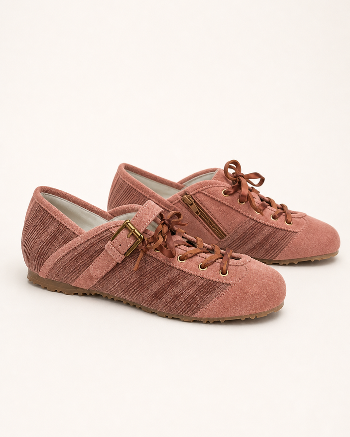 Chaussures Plates à Bride Bouclée – Marron Foncé