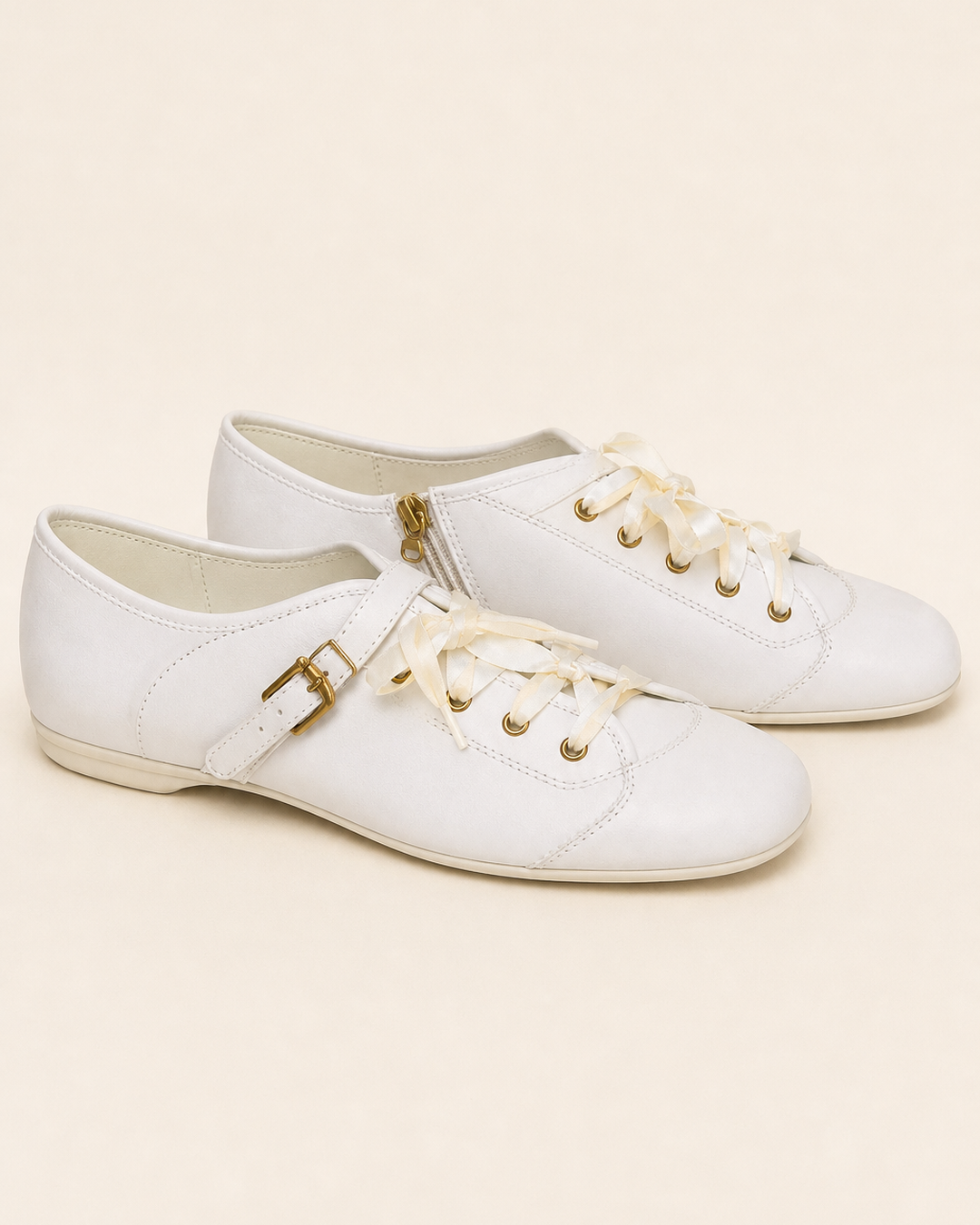Chaussures Plates à Bride Bouclée – Rose