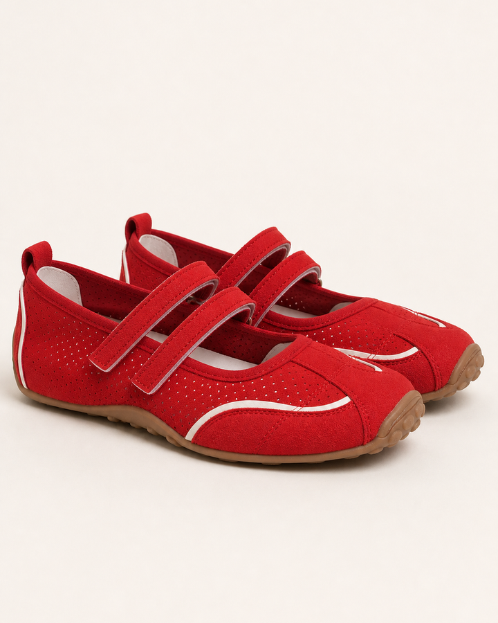 Chaussures Plates Style Salomé – Rouge