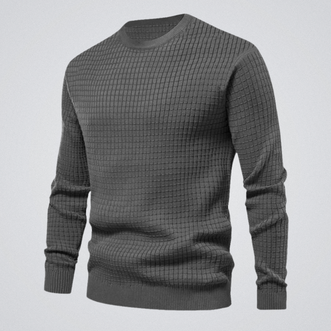 Pull Homme Essentiel Texturé – Gris
