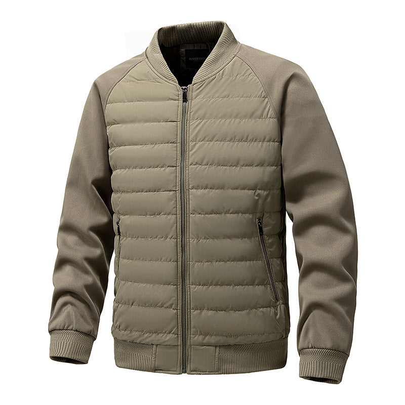 Veste Aviateur Moderne Zippée – Vert Olive