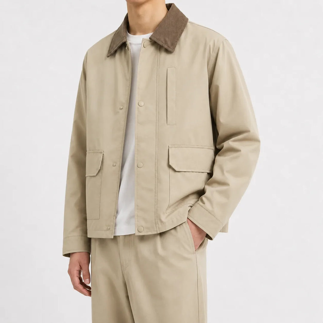 Veste Homme à Col Contrasté