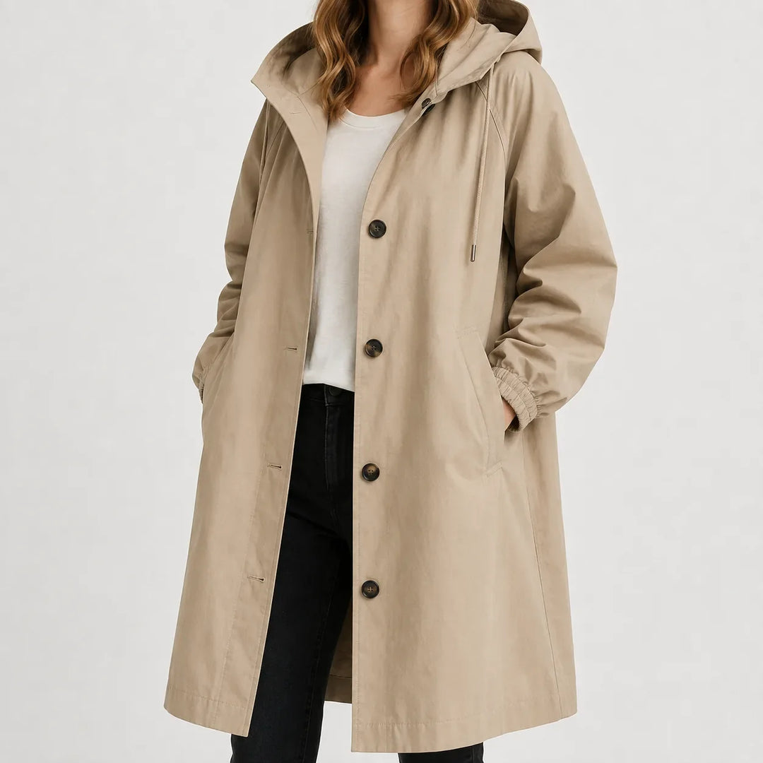 Veste Légère à Capuche – Beige