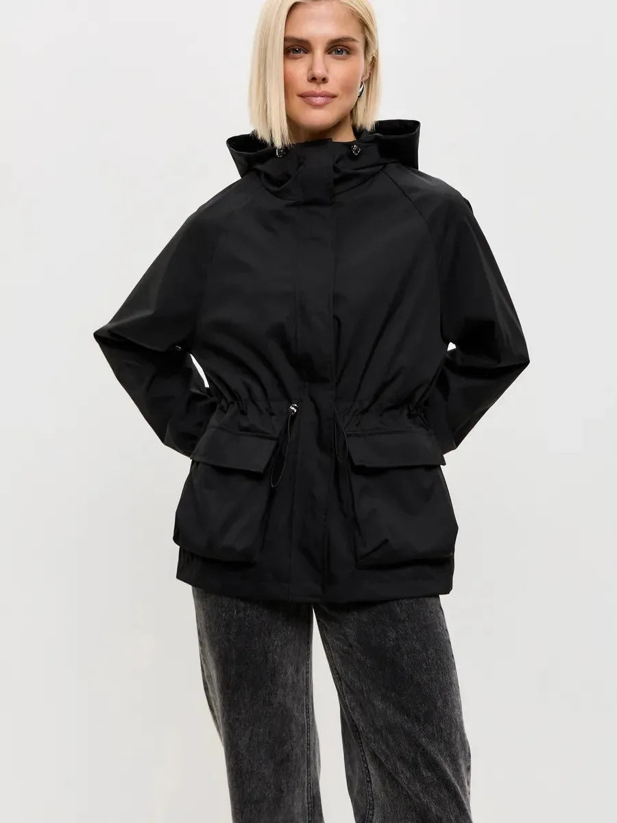 Veste Urbaine à Taille Ajustable – Noir