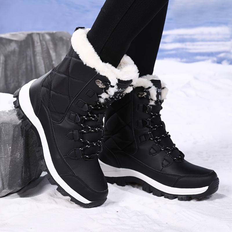 Bottines Hivernales Imperméables | Doublées en Fausse Fourrure | Adhérence et Chaleur