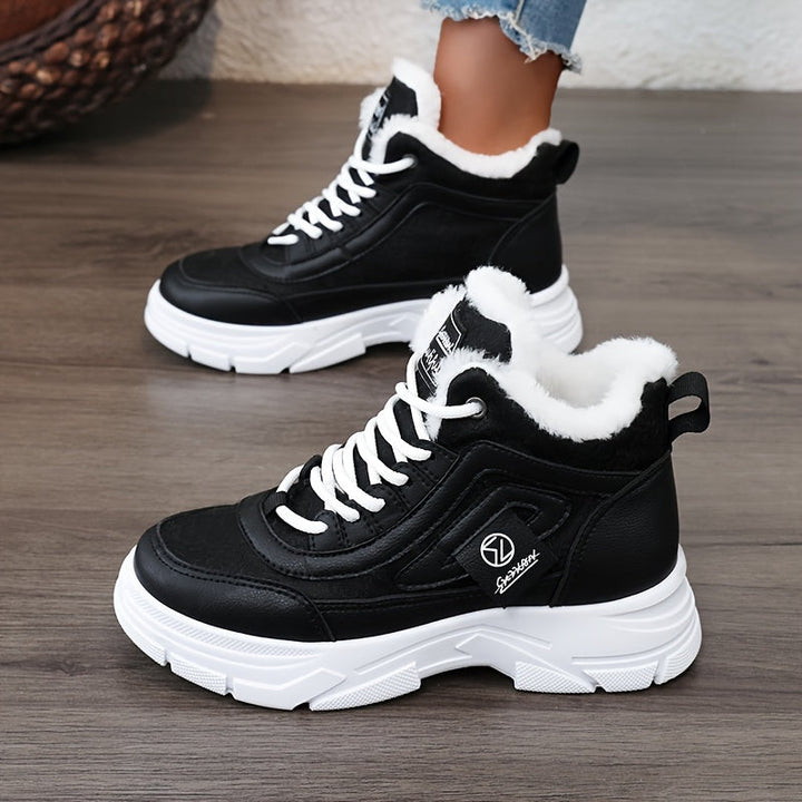 Sneakers Montants Doublés | Chauds et Confortables | Semelle Antidérapante