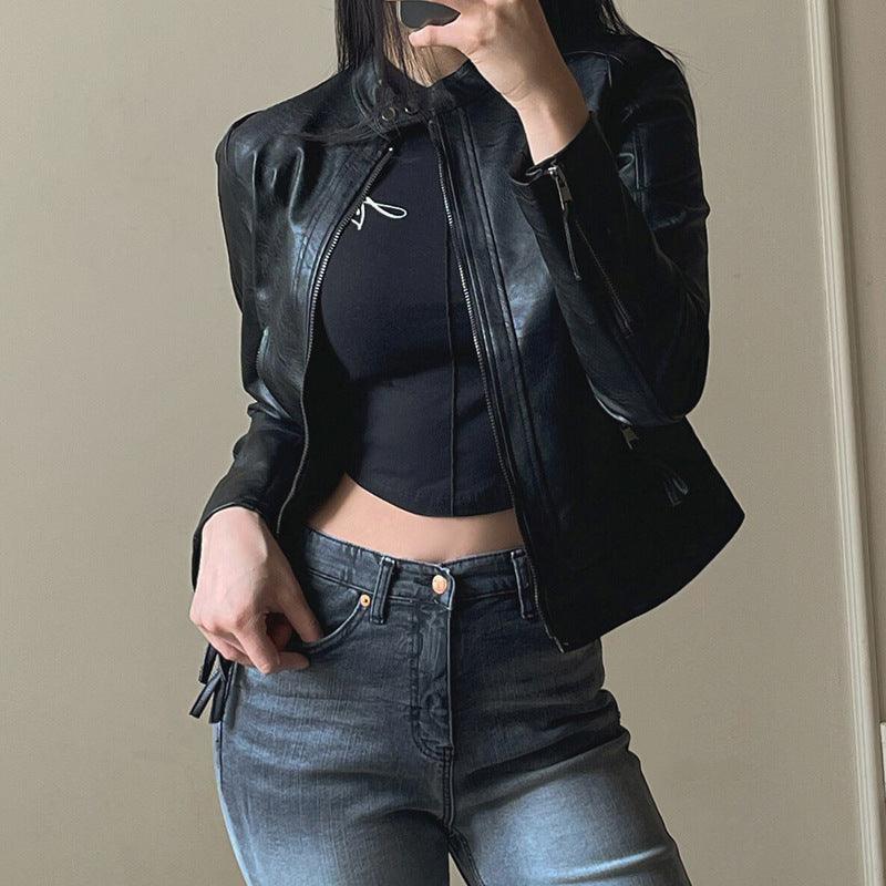 Blouson Slim en Similicuir | Similicuir | Élégance Minimaliste