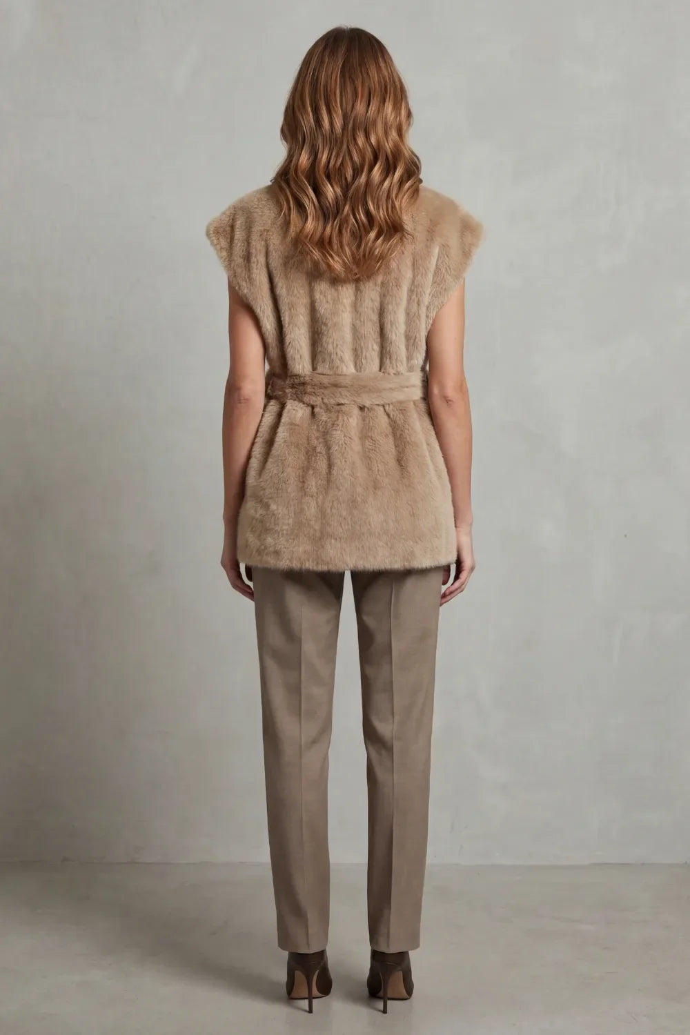 Cardigan Ceinturé sans Manches