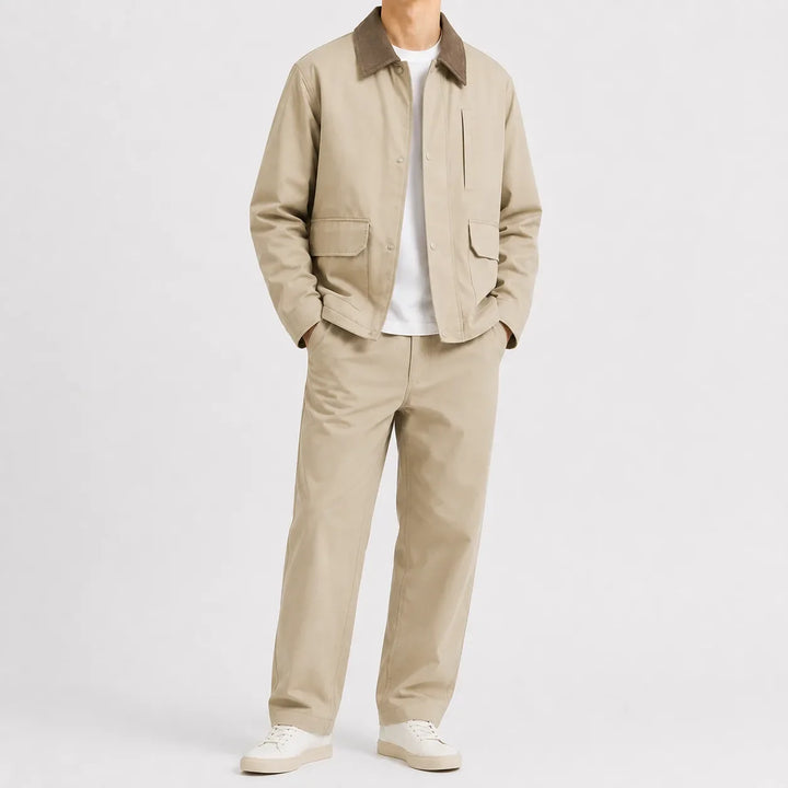 Veste Homme à Col Contrasté