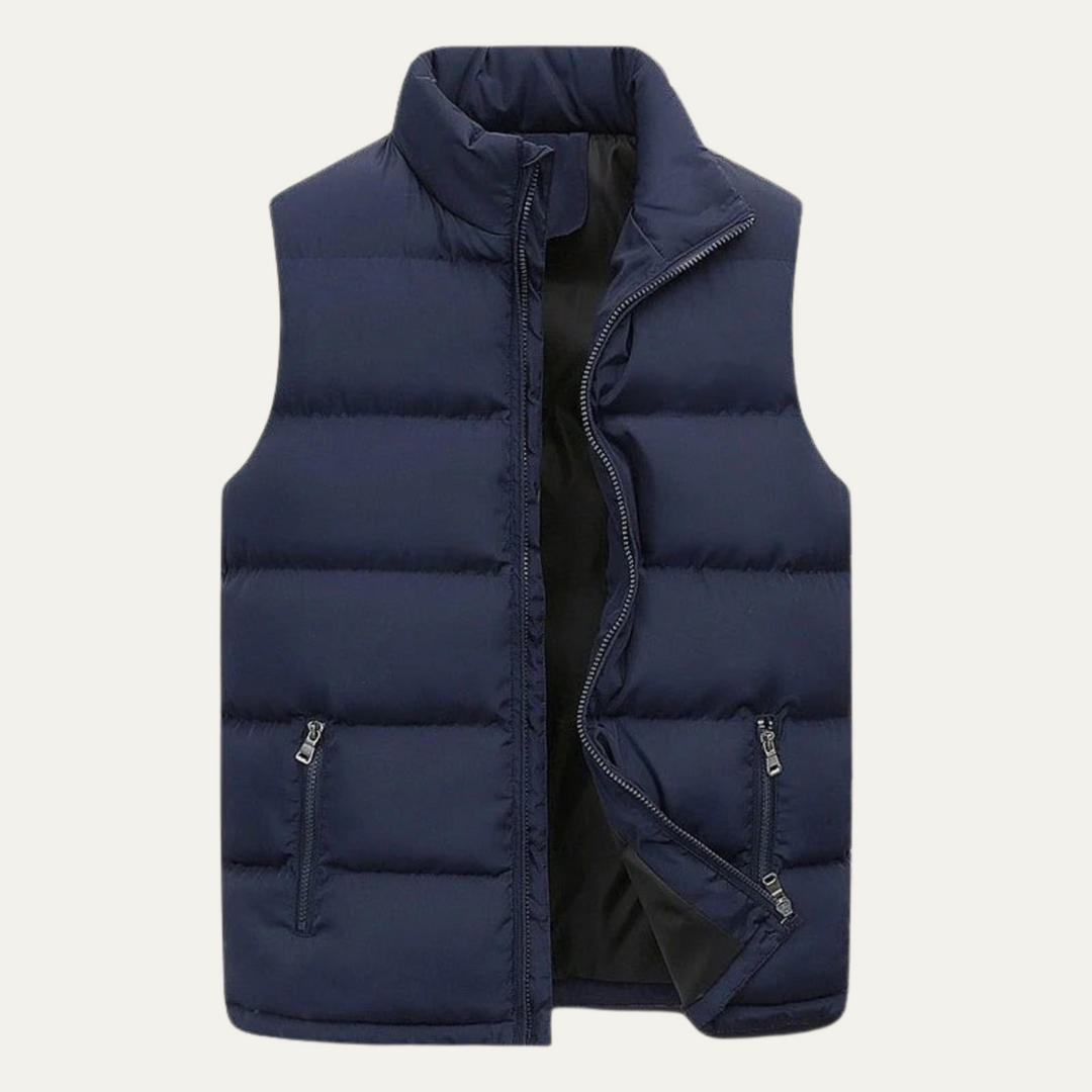 Veste sans Manches Matelassée – Bleu