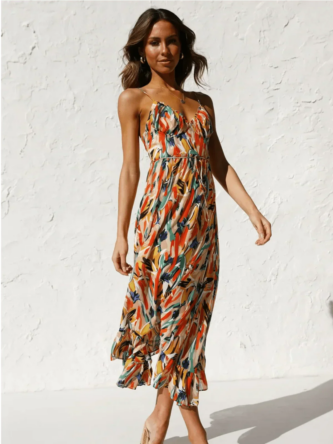 Robe Longue Bohème – Modèle Soleil, Légère & Fluide