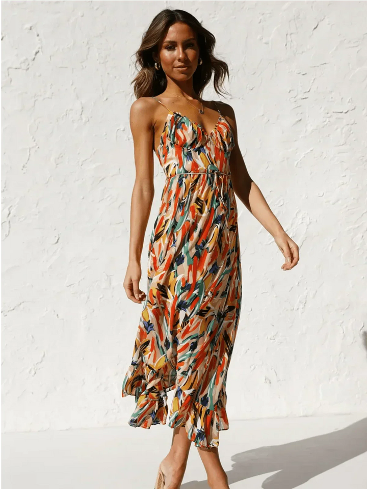 Robe Longue Bohème – Modèle Soleil, Légère & Fluide