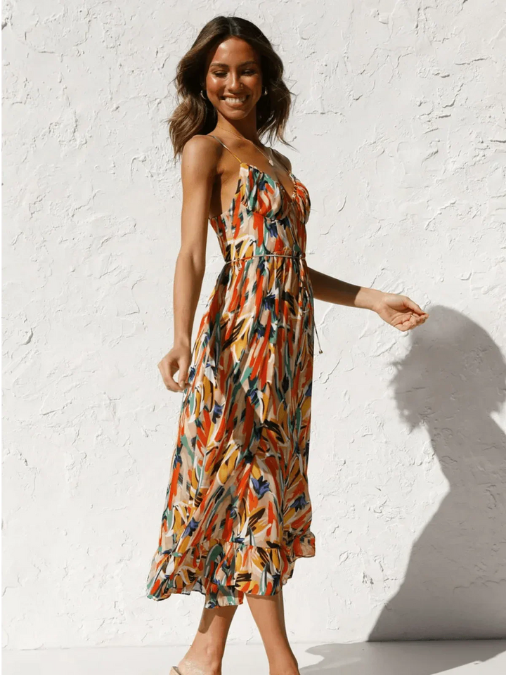 Robe Longue Bohème – Modèle Soleil, Légère & Fluide