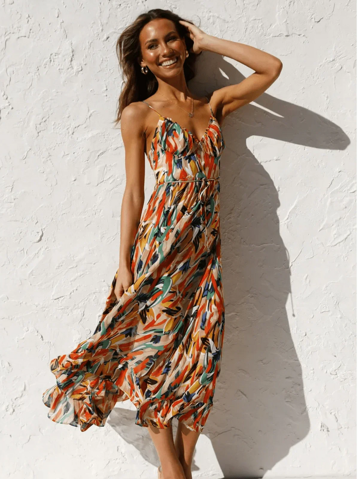 Robe Longue Bohème – Modèle Soleil, Légère & Fluide