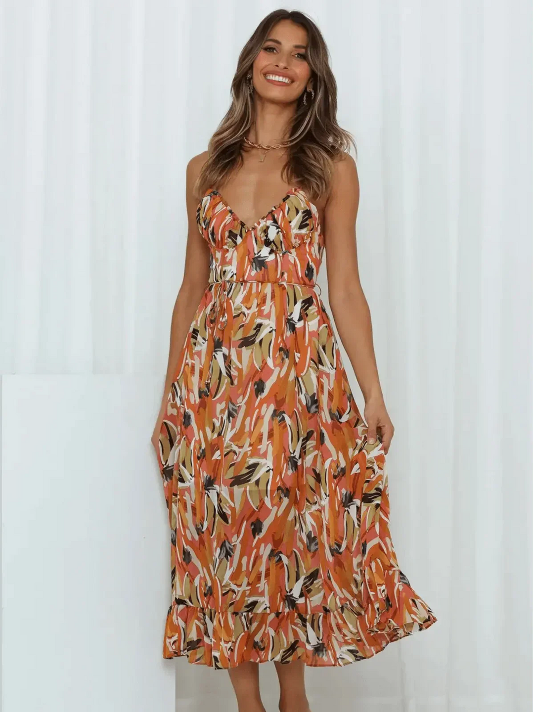 Robe Longue Bohème – Modèle Soleil, Légère & Fluide