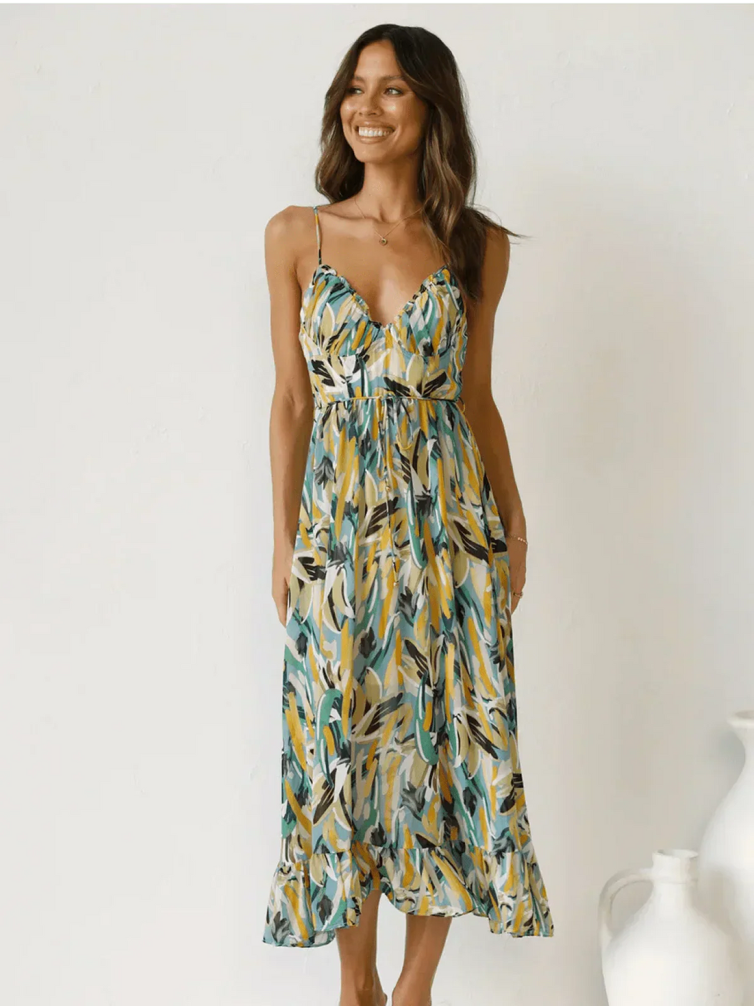 Robe Longue Bohème – Modèle Soleil, Légère & Fluide